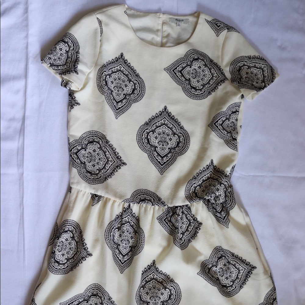 Madewell black and white dress